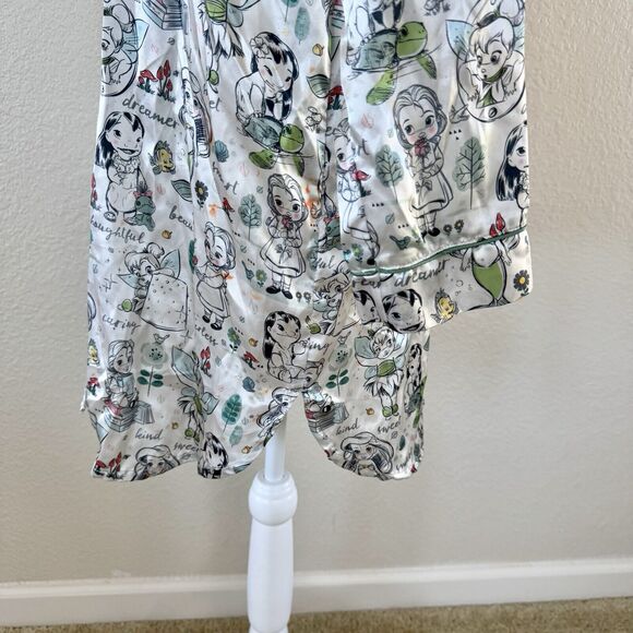 Disney Animators Collection Sleep Shirt Womens Small White Princess Lounge Gown - Picture 10 of 16